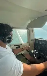Andres Estrada, Alpha Aviation student pilot in Miami
