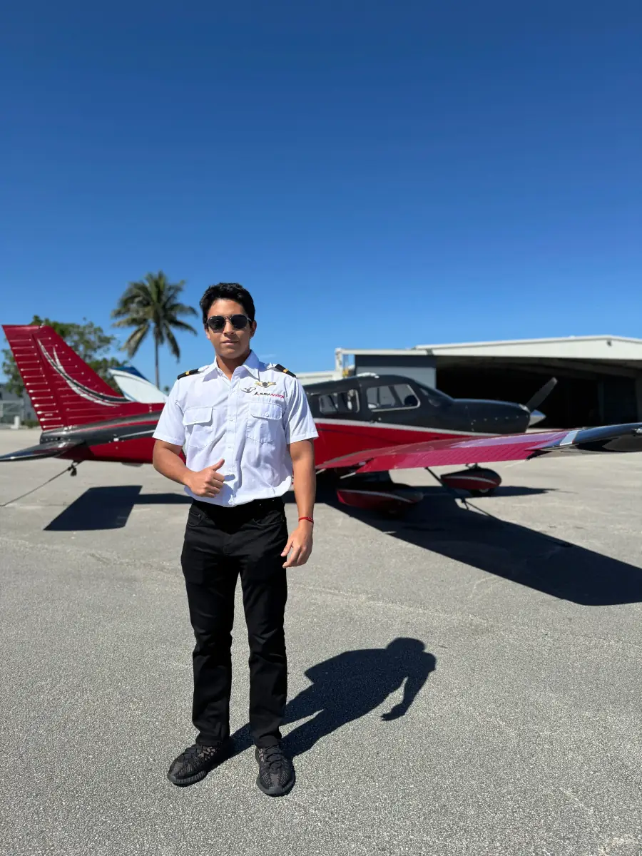 Jorge Pelaez, Alpha Aviation student pilot in Miami